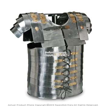 Lorica Segmentata Roman Legionare Armor with 20G Steel Leather Strap for LARP SCA