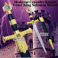 Short King Solomon Sword Fantasy Medieval Dagger with Scab