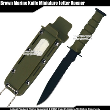 Green Marine Knife Miniature Letter Opener Replica Double Edge Semper Fi