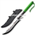 27.5" Biohazard Zombie Survival Gear Machete Fantasy Sword Paracord Handle BK