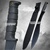21" Black Jungle Camping Machete Sword Rubber Grip w/ Nylon Sheath Lanyard Hole