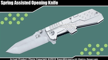 Spring Assisted Opening Knife Bounty Hunter Tanto Folder