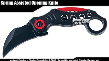 This is the Assisted Opening Folding Karambit Filipino Knife BK.