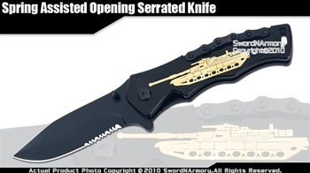 Spring Assisted Opening USMC Marine Tactical Knife Folder