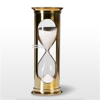 6" Brass Handmade 5 Min Sand Timer Clock Maritime Hourglass Time Art Decor Gift