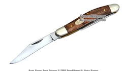 7 " Vintage Style Folding Pocket Knife Wood Handle With Two Blades