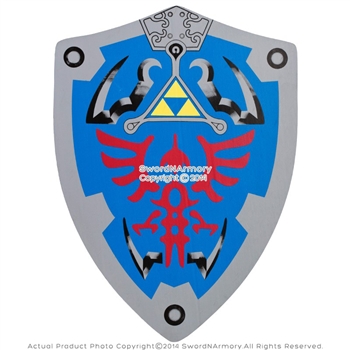 20" x15" HERO Blue Link Hylian Triforce Foam Shield Legend of Zelda LARP Cosplay