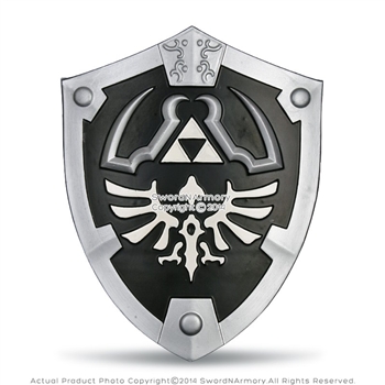 Black Dark Master Legend of Zelda Foam Shield w/ Strap Link Hylian LARP Anime