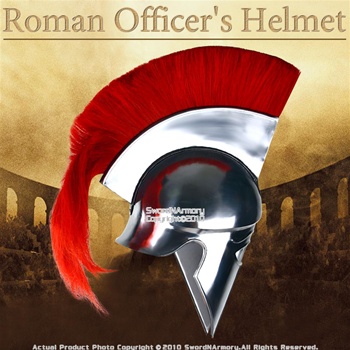 Corinthian Greek Spartan Helmet w/ Red Crest Costume Armor