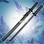 29" Black Wooden Samurai Katana Sword w/ Scabbard Cosplay Video Game Weapon