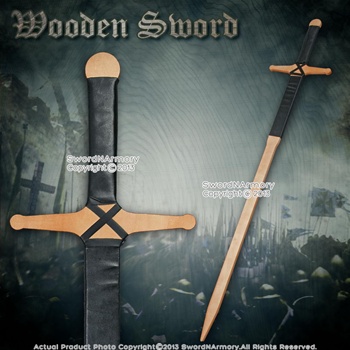 48" Wooden Claymore Medieval Sword Plywood Design for Cosplay Reenactment