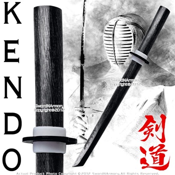 Black 22" Wooden Practice Sword Wakizashi Bokken Bokuto Kendo Kata