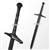 Functional Medieval Two Handed Excalibur Polypropylene Battle Training Sword