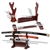 Three Tier Wooden TableTop Samurai Katana Wakizashi Tanto Sword Display Stand
