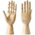 Wood Artist Left Hand With Jointed Fingers Display Stand