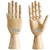 Wood Artist Right Hand With Jointed Fingers Display Stand