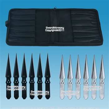 12 Pcs 8.5" Thrower Set 440 Stainless Steel Throwing Knives with Zipper Pouch