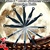 12 Pcs 9 " Black Stainless Steel Throwing Knife Set Anime Naurto Ninja Throwers