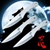 3 PCS Cross Fire Stainless Steel Throwing Knife Sheath