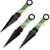 Set of 3 9" Zombie Killer Throwing Knife Thrower with Biohazard Symbol Keychain