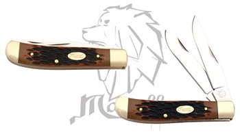 Mastiff Imitation 6 " Bone Handle Double Blade Stainless Steel Pocket Knife