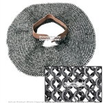Functional Medieval Aventail Chainmail Neck Protector Flat Ring Wedge Riveted M