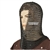 Black Medieval Chainmail Hood Coif Butted MildSteel LARP Renaissance Reenactment