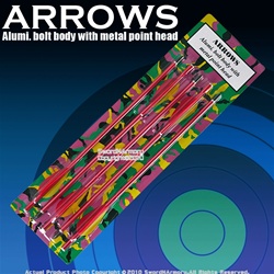 5 PCS 14" Aluminum Bolt Arrows for 120 150 180 Lbs Crosssbow Hunting Steel Shaft