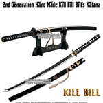 Handmade Kill Bill Bill's Samurai Katana Sword Sharp w/ Stand & Cleaning Kits