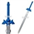 41" Blue Zelda Foam Swod Hero Link Hylian Fantasy Katana LARP Cosplay Roleplay