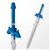 31.5" Blue Zelda Foam Fantasy Anime Sword Master Twinlight Princess LARP Cosplay