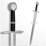 Padded Medieval Knights Arming Foam Sword Chrome Blade Renaissance Cosplay LARP