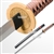 SparkFoam Fantasy Anime Samurai Katana Foam Toy Sword with Scabbard LARP Brown