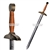 41.5" Fantasy Dark Knight Battle Sword Metalic LARP Foam Latex Weapon Cosplay BR