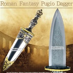 Historical Roman Short Sword Fantasy Pugio Dagger Gladiator Knife with Sheath