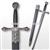 41" Excalibur Medieval Crusader Knight Hand And A Half Arming Sword w/ Scabbard