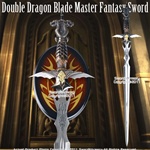 Double Dragon Blade Master Fantasy Sword Dagger Plaque