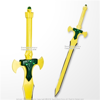 41.75" Yellow Fantasy Holy Sword Excalibur Alfheim Online Kirito Sword w/ Sheath