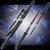 33" Long Dual Black Ninja Straight Swords in One with Nylon Sheath Machete