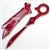 Fantasy Red Anime Scissor Half Sword Blade Cosplay Costume with Sheath