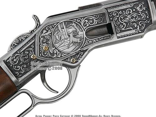 Engraved Winchester Lever Action Rifle, USA 1873 - Irongate Armory