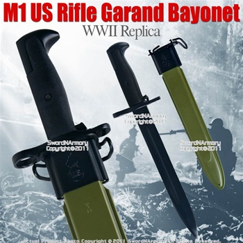 M1 US Rifle Garand Bayonet WWII Replica W/ Sheath