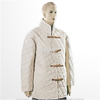 Large Medieval Gambeson Type II Aketon Jacket Padded Armor Coat Reenactment SCA