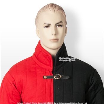 Medium Size Black Red Gambeson Type 4 Medieval Padded Armour Coat SCA WMA Jacket