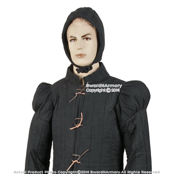 Small Size Gambeson Type7 Medieval Padded Overcoat SCA WMA LARP Arming Jacket BK