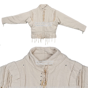15th Century Ecru XXL Arming Doublet Jacket Medieval Costume SCA WMA Reenactment