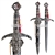 Black Robin Hood Dagger Historical Medieval Short Crusader Swrod with Scabbard