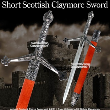 Short Scottish Claymore Sword Medieval Historic Dagger