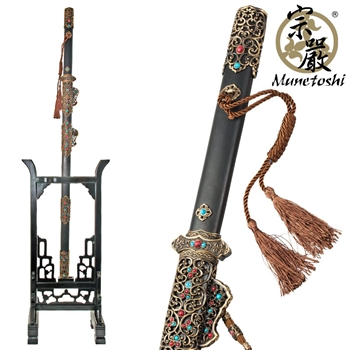 Forge Folded Handmade 8 Side Blade Chinese Sword Han Wu Jian Handcrafted Fitting