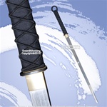 Munetoshi Handmade 1060 Folded Steel Chinese Korean Sword Ring Pommel Very Sharp
